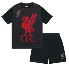 Liverpool FC Official Football Boys Short Pyjamas Black 2-3 Years