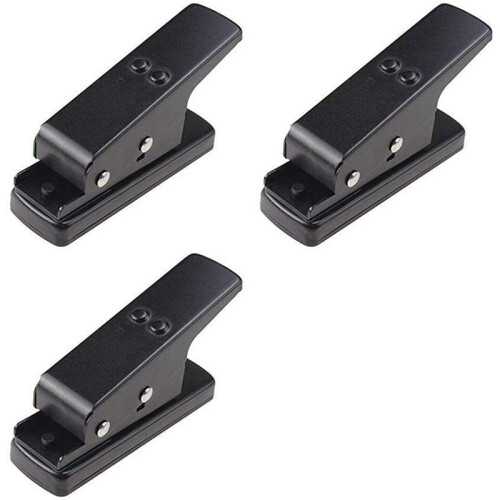 3X Gitarr Plectrum Punch Picks Bärbar Pick Puncher Pick Maker DIY Card Cutter Machine Svart 1