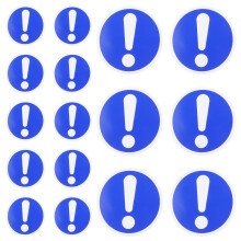 4 waarschuwingsstickers voor machines - veiligheidslabels met afbeelding