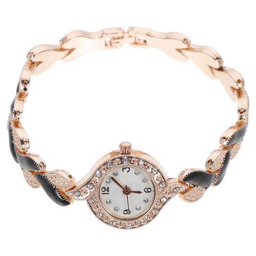 1 Vrouwen Mode Quartz Armband Quartz ( Zwart)