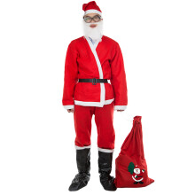 1 Set Kerstman Pak Met Hoed Baard Riempje Volwassen
