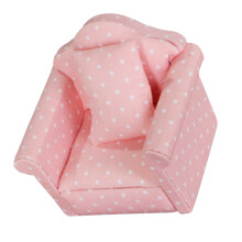 1 Stuks Mini Sofa Speelhuis Meubelaccessoire Met Werpkussen