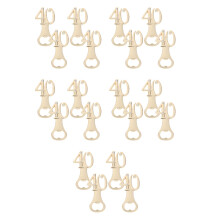 20Pièces Ouvre-Bouteille Rose Gold Zinc Pour Mariage Fête 40 Ans