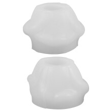 2St Duurzame Siliconen Bloemkaars Mal Wit Voor DIY Resin En