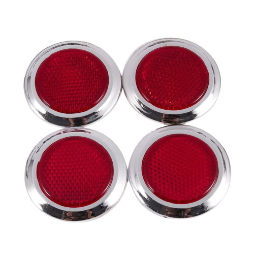 40 Pezzi Plastica Rosso Autoadesivo Riflettente Rotondo Automobile  Automobile 1