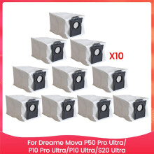 Saco de Pó para Aspirador de Pó Adequado para Mova P50 Pro Ultra/P10 Pro Ultra/P10 Ultra/S20 Ultra Peças de Reposição para Aspirador de Pó 10