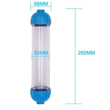 8X Water Filter Refillable T33 Housing DIY Fill Water Filter with Ion Exchange Resin Transparent Reverse Osmosi