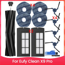 Para Clean X9 Pro Peças Acessórios Escova Lateral Principal Filtro HEPA Pano de Esfregão Substituição