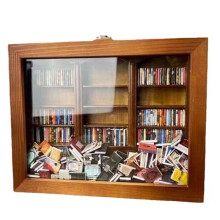Pequena Biblioteca Estante de Madeira Anti-Ansiedade em Miniatura 200 Livros Sacuda Sua Ansiedade Presentes para Alívio Do Estresse