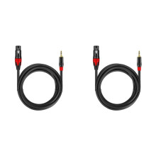 2pcs 3.5mm to XLR (3-Pin) Microphone Audio Cable Female to Male Cable for Audio Mixer Amplifier Mic Guitar Speaker 6.5ft