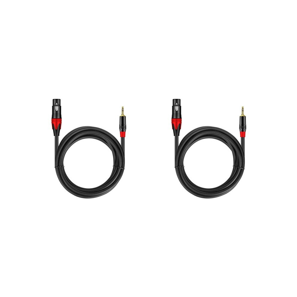 2Pcs 3.5Mm To Xlr (3-Pin) Microphone Audio Cable Female To Male Cable For Audio Mixer Amplifier Mic Guitar Speaker 6.5Ft 6031409493524