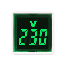 10X Cyfrowy Woltomierz Kwadratowy AC220V Kwadratowy Tester Napięcia z Wyświetlaczem LED i Lampką Kontrolną Wtyczka EU Zielona