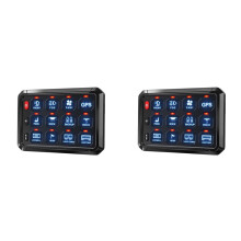 2X Panneau de Commutation 12 Gangs RGB Pod Panneau de Commutation 12 V pour Voiture, Camion, Tout-Terrain, Camping-Car, Fourgonnette,
