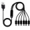 5X 6-in-1 USB Type C Splitter Cable C Data Transmission Charing Cable for Phone Tablet 1.5m 2