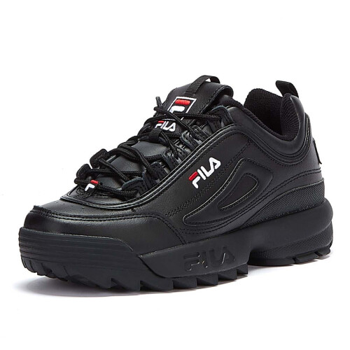 Fila (, ) Fila Disruptor II Premium Leather Black Trainers 2