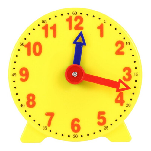 20pcs 4 Inch Student Learning Clock  Model Teacher Gear Clock 12/24 Hour School Learning Tools 1