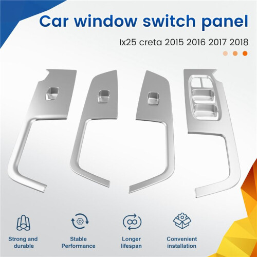 For  Ix25 Creta 2015-2019 Inner Door Armrest Window  Cover Decoration Control Panel 2