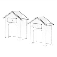 2 PCS Waterproof Doorbell Cover Clear Outdoor Keypad Cover Plastic Adhesive Outdoor Rings Doorbell Protector Case