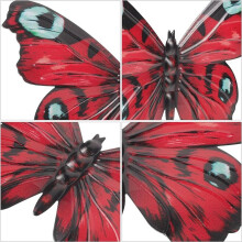 Outdoor Wall Decor Butterfly Decoration Metal Butterfly Wall Decor for Fence Metal Wall for Home Decorations Red