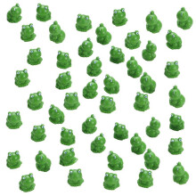 100 Pcs Frog Garden Decor Green Frog Figurines Miniature Home Decor Tiny Plastic Frogs Fairy Garden Decor