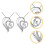 2 Moederdag Ketting Hartvorm Ketting Decoratief Hanger 11