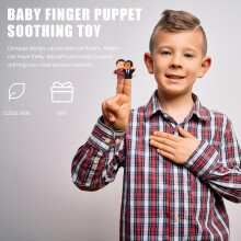 set van 6 gezins vingerpoppetjes - educatief speel- en verteltje