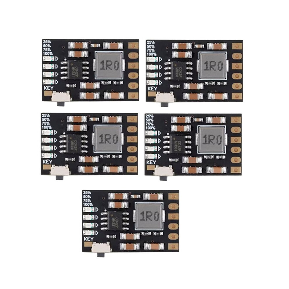 5Pcs 5V 2A Mobile Power Diy Board 4.2V 3.7V Lithium Battery Charge Discharge Boost Protection For 3.7V 18650 Lithium 4713609619844
