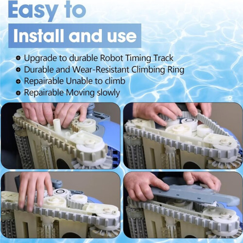 Pool Cleaners Replacement Drive Kit for  9993197 Robotic Pool Cleaner Replacement Gray Tracks Climbing Ring