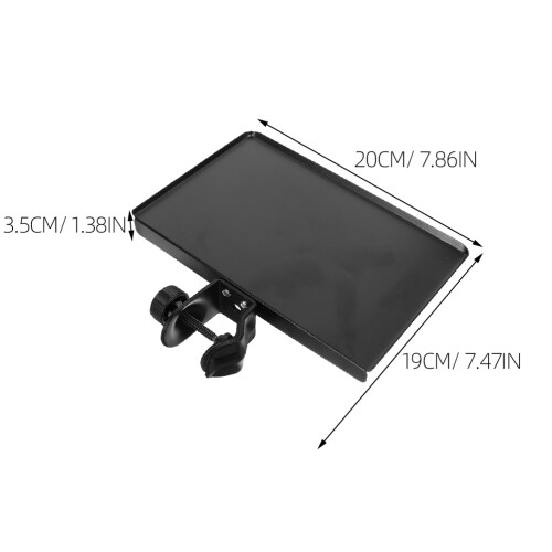 2St Stabiele Microfoon En Telefoonstandaard Met Rack Zwart 1