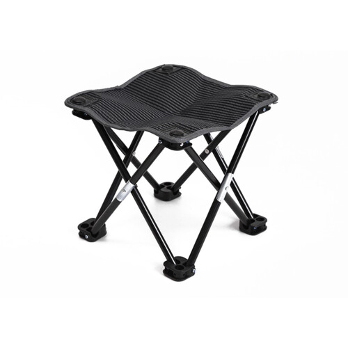 Draagbare Foldable Stool Zwart Voor Buiten Stevig En Compact 1