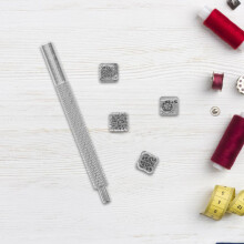 1Set Lerenstempelset Metaal Met Precisie Voor Bloemmotieven DIY