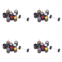 40 Sets 1/64 Offroad Wheels/ Rubber Tires 18.3mm Removable Tire for Wheel 1:64 RC Truck Model Off-Road SUV Random Color