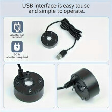 2PC 5V USB Mist Maker Fogger Nebulizer Water Fountain Fish Tank Pond Atomizer with 4 LED Colorful Lights