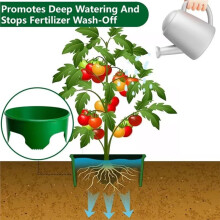 5-Pack Planting Grow Rings, Round Plant Support Rings Garden Protector & Edging, Deep Watering for Vegetables