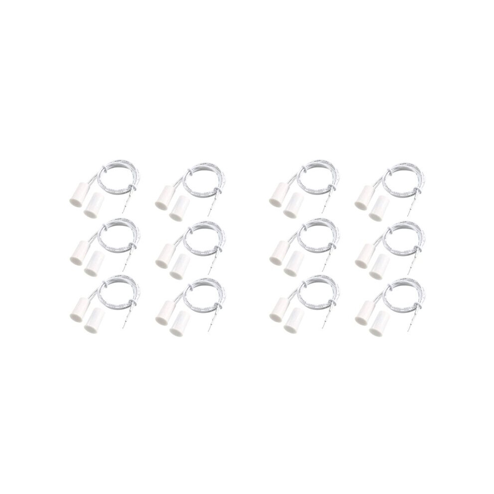Rc-33 Nc Recessed Wired Security Window Door Contact Sensor Alarm Magnetic Recessed White - (12 Sets) 6033387192291