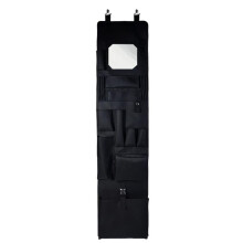 Student Dormitory Hanging Closet Shelf Locker Door Organizer 53.54 X 12.6 in with Acrylic Mirror,600D Oxford Cloth