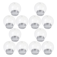 12St Transparante Plastic Sneeuwbollen Set Voor Feestelijk DIY Decor