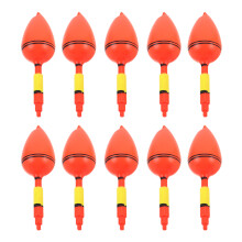 10St Rood Plastic Visdrijflood Set - Glijdend Ontwerp Voor Zeevissen