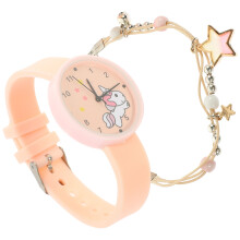1 Set Studentenhorloge Met Eenhoorn Patroon Decoratief Quartz Cadeau