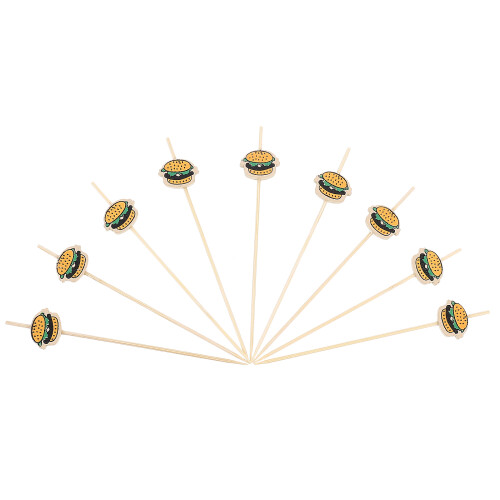 100 Stuks Decoratieve Cocktailprikkers Fruit Spijkers Hamburger