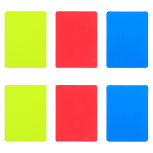 6St Duurzame PVC Scheidsrechterskaarten Voor Voetbal Rood