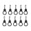Worgeous 6 Hanger Houder Kettle Zwart 1