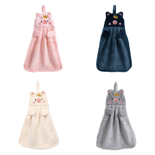 12Pièces Serviettes Mains Absorbantes Suspension Maison