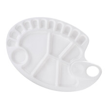 2St Duurzame Plastic Kleurpaletten Visvormig Wit Voor Tekenen
