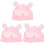 3Pièces Costume Pet Rose Oreilles Chic Pour Chats Petits 1