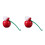 2Pièces Wc Rouge Long Manche Support Facile À Ranger 1