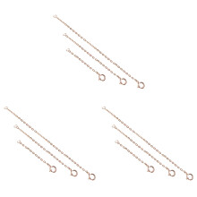 9Pièces Chaînes Rallonges Or Rose Pour DIY Élégantes