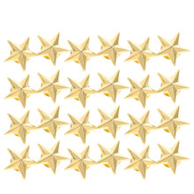 12St Gouden Metalen Stervormige Badges Zinc Legering Kleding
