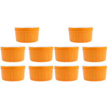 10Pièces Bols Petits Céramique Orange Pour Soupe Décor