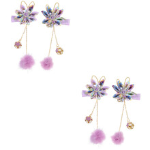 4Pièces Épingle Femme Violette Pendentif Décoratif